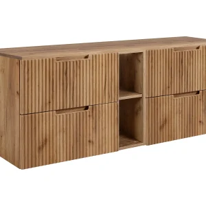Badkamerkastje, Craft eikenhout, 180 (2 x 80 + 20) x 58,6 x 46 cm