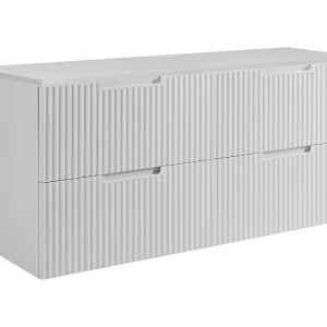 Badkamerkastje, wit, 120 (2 x 60) x 58,6 x 46 cm Badkamerkastje, wit, 120 (2 x 60) x 58,6 x 46 cm