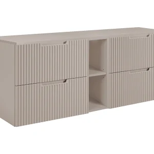 Badkamerkastje, kasjmier, 180 (2 x 80 + 20) x 58,6 x 46 cm
