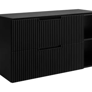 Badkamerkastje, zwart, 100 (80 + 20) x 58,6 x 46 cm