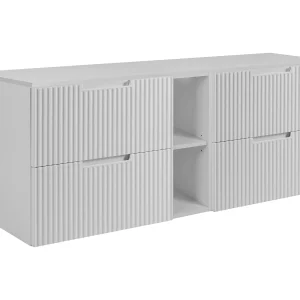 Badkamerkastje, wit, 180 (2 x 80 + 20) x 58,6 x 46 cm Badkamerkastje, wit, 180 (2 x 80 + 20) x 58,6 x 46 cm