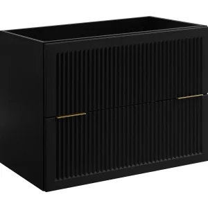 Badkamerkastje, zwart, 80 x 44,5 x 60,7 cm, zonder tafelblad Badkamerkastje, zwart, 80 x 44,5 x 60,7 cm, zonder tafelblad
