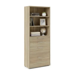 Aritzo dressoir, Woonkamerbuffet, Woonkamerdressoir, Keukenkast, 89×40 h222 cm, Eiken Aritzo dressoir, Woonkamerbuffet, Woonkamerdressoir, Keukenkast, 89×40 h222 cm, Eiken