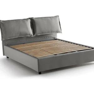 Talamo Italia Frans Bed Agnese Grijs Afneembare Bekleding, Opbergruimte Matrasmaat 140×190 cm Made in Italy Talamo Italia Frans Bed Agnese Grijs Afneembare Bekleding, Opbergruimte Matrasmaat 140×190 cm Made in Italy