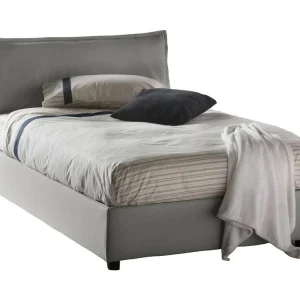 Italia Talamo Stadsbed Grijs Agata, Matras Inbegrepen, Afneembare Hoes, Opslagruimte, Made in Italy