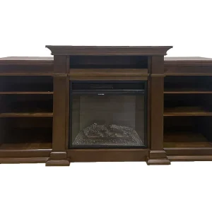 Elektrische haard Aramengo, verwarmbaar 30 m2, 48x179x85h cm bruin, vermogen (kW) 0.9/1.8, binnen