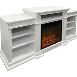 Elektrische haard Aramengo, verwarmbaar oppervlak 30 m², 179x48x81h cm wit, sfeerhaard, vermogen (kW) 0.9/1.8, binnen