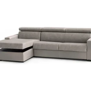 Talamo Italia: Alda Hoekbankbed 95×280 cm Zwart/Taupe, Afneembaar met Opslag, Draaibaar, Made in Italy Talamo Italia: Alda Hoekbankbed 95×280 cm Zwart/Taupe, Afneembaar met Opslag, Draaibaar, Made in Italy