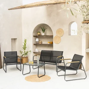 Aluminium tuinset 4 zits antraciet TENERIFE Aluminium tuinset 4 zits antraciet TENERIFE