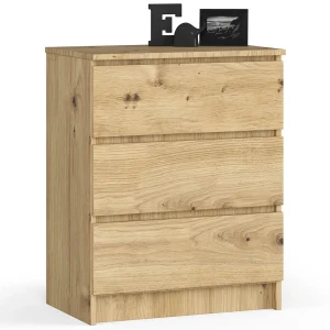 Ladekast K60 met 3 Lades / AKORD Furniture Factory / Artisan Eik / 60 x 77 x 40 cm