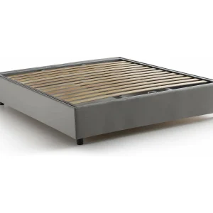 Italia Letto "Azzurra" Franse Stijl, Grijs: Afneembare Opbergruimte, Matras 140×190 cm Made in Italy