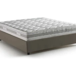 Italia Noot: Frans Bed Alessia Grijs Tortora, Met Matras, Afneembaar, Opbergruimte Made in Italy