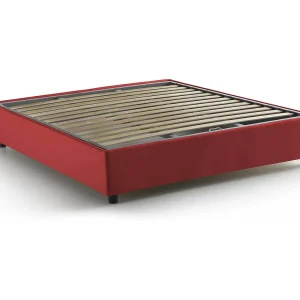 Talamo Italia Frans Bed Azzurra Rood Afneembare Hoes Met Opslag, Matrasmaat 140×190 cm Made in Italy