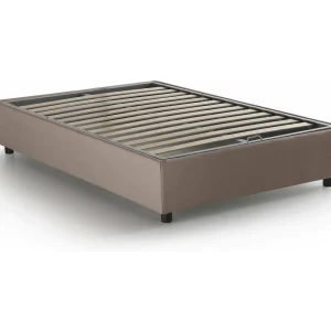 Talamo Italia Half-tweepersoonsbed Arianna Grijs Brun, Afneembare Dekking, Opslagruimte, Matrasmaat 120×200 cm Made in Italy