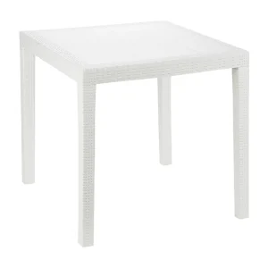 Dmora Buitentafel Agrigento 79x79x72h cm Wit 4 Zitplaatsen Waterdicht, Stevige Buitentafel Gemaakt in Italië Dmora Buitentafel Agrigento 79x79x72h cm Wit 4 Zitplaatsen Waterdicht, Stevige Buitentafel Gemaakt in Italië
