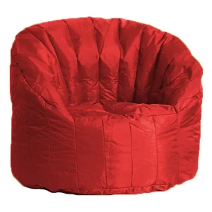Allos fauteuil, draagvermogen 90 kg Made in Italy, 80x80x80h cm rood, stoffen frame, vulling polystyreenkorrels Allos fauteuil, draagvermogen 90 kg Made in Italy, 80x80x80h cm rood, stoffen frame, vulling polystyreenkorrels