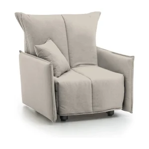 Talamo Italia Almerinda Beige Fauteuil, Afneembare Bekleding, Armleuningen, Belastbaar tot 200 kg, Made in Italy Talamo Italia Almerinda Beige Fauteuil, Afneembare Bekleding, Armleuningen, Belastbaar tot 200 kg, Made in Italy