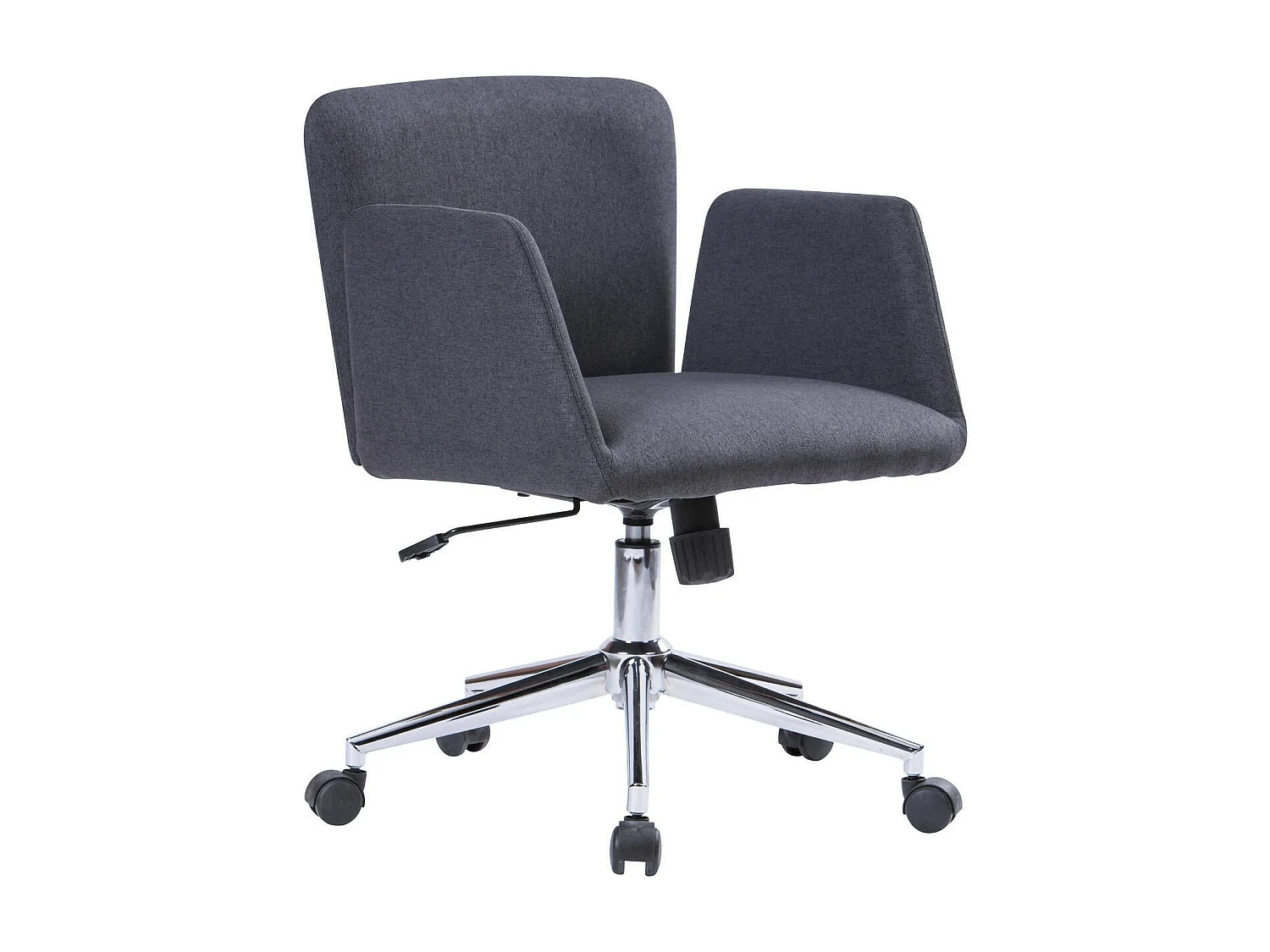 Albury bureaustoel, Fauteuil met armleuningen, Ergonomische bureaustoel, 54x55h65/84 cm, Grijs