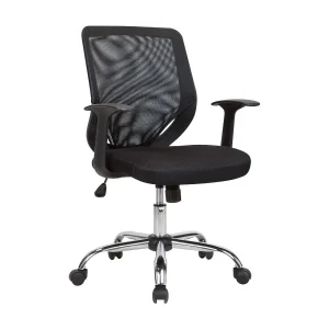 Albany bureaustoel, Mesh executive fauteuil met armleuningen, Ergonomische bureaustoel, 60x54h90/98 cm, Zwart Albany bureaustoel, Mesh executive fauteuil met armleuningen, Ergonomische bureaustoel, 60x54h90/98 cm, Zwart