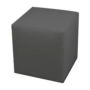 Accumoli poef, Multifunctionele fauteuil, Zitzak, Voetenbank poef, Made in Italy, 40×40 h42 cm, Donkergrijs