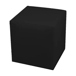 Accumoli poef, Multifunctionele fauteuil, Zitzak, Voetenbank poef, Made in Italy, 40×40 h42 cm, Zwart