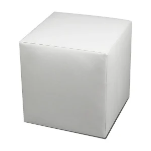 Accumoli poef, Multifunctionele fauteuil, Zitzak, Voetenbank poef, Made in Italy, 40×40 h42 cm, Wit