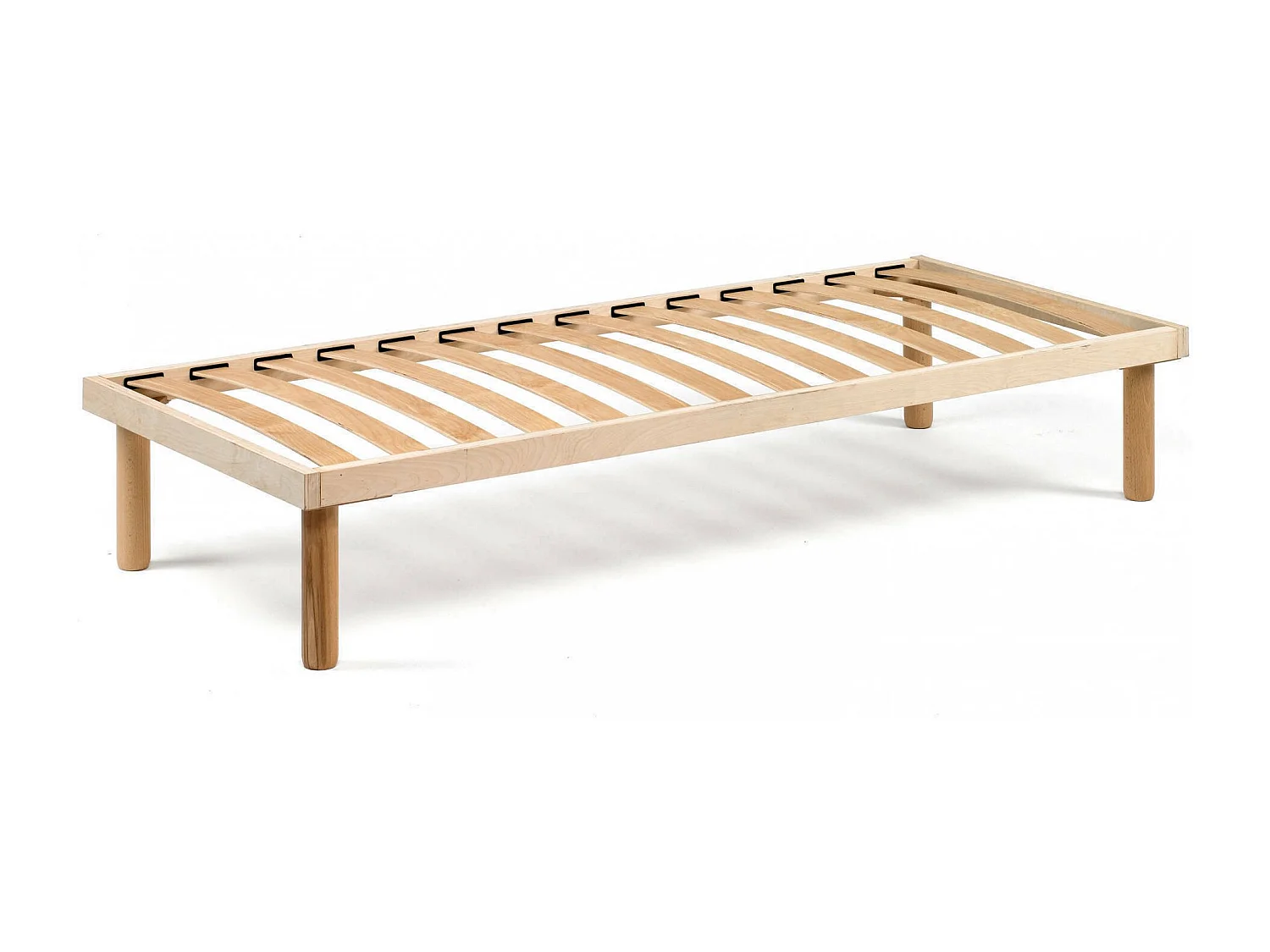 Talamo Italië Netwerkbed Eenpersoons en Half Amira 190x120 cm Bruin Natuur Max. Gewicht 90 kg, Poothoogte 31 cm Made in Italy