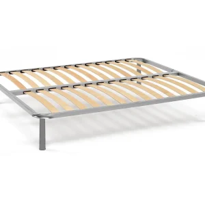 Talamo Italia Bedframe, Eenpersoonsbed Amelie 200×120 cm Grijs, Draagkracht 90 kg, Poothoogte 34 cm, Made in Italy