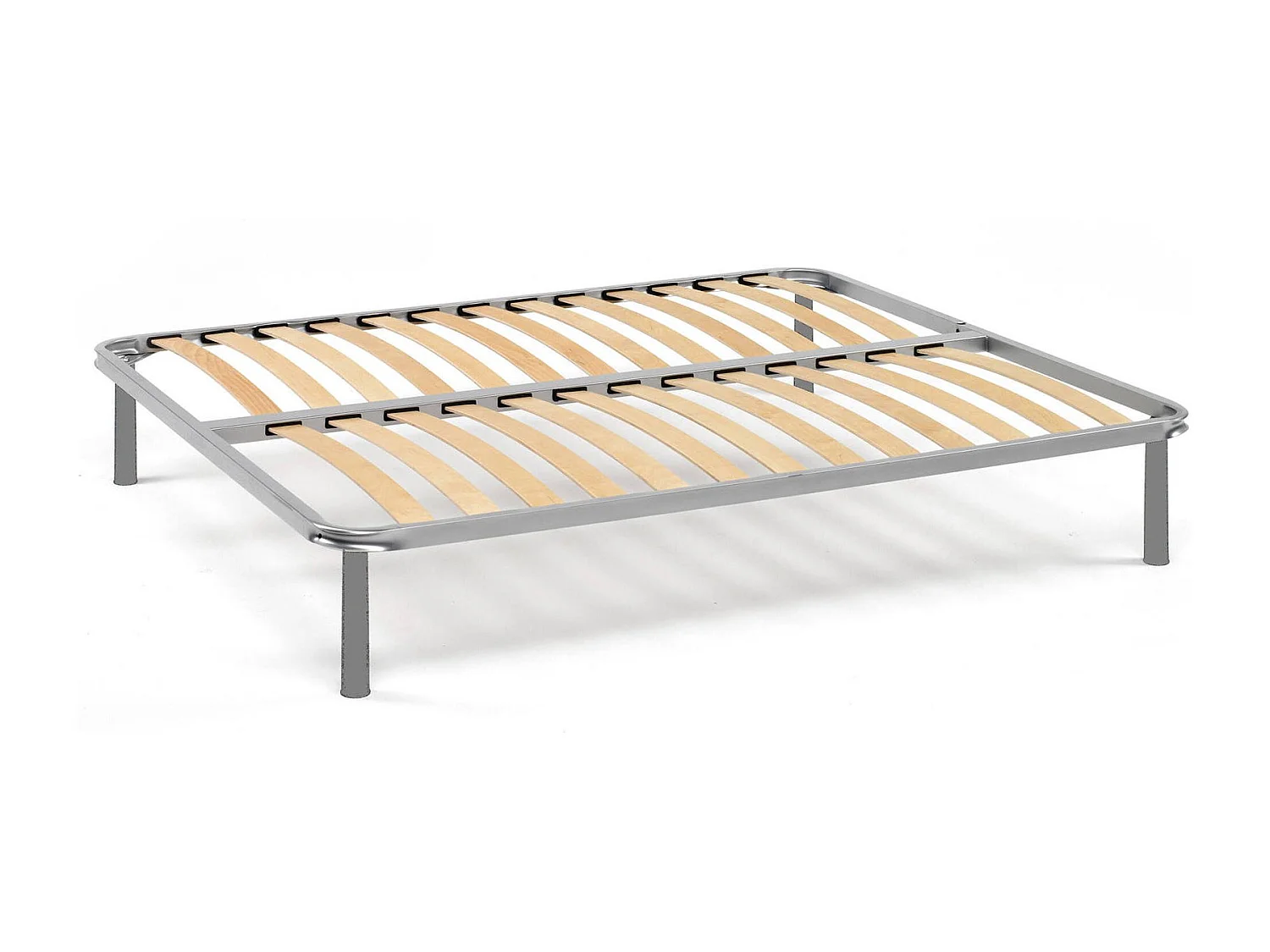 Talamo Italia Bedframe, Eenpersoonsbed Amelie 200x120 cm Grijs, Draagkracht 90 kg, Poothoogte 34 cm, Made in Italy
