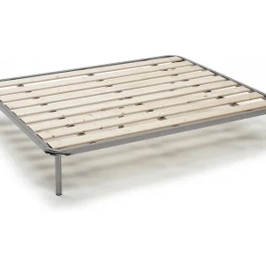 Talamo Italia Bedframe Anastasia 190×120 cm Grijs. Half-tweepersoons, draaggewicht 100 kg, poothoogte 31 cm. Made in Italy.