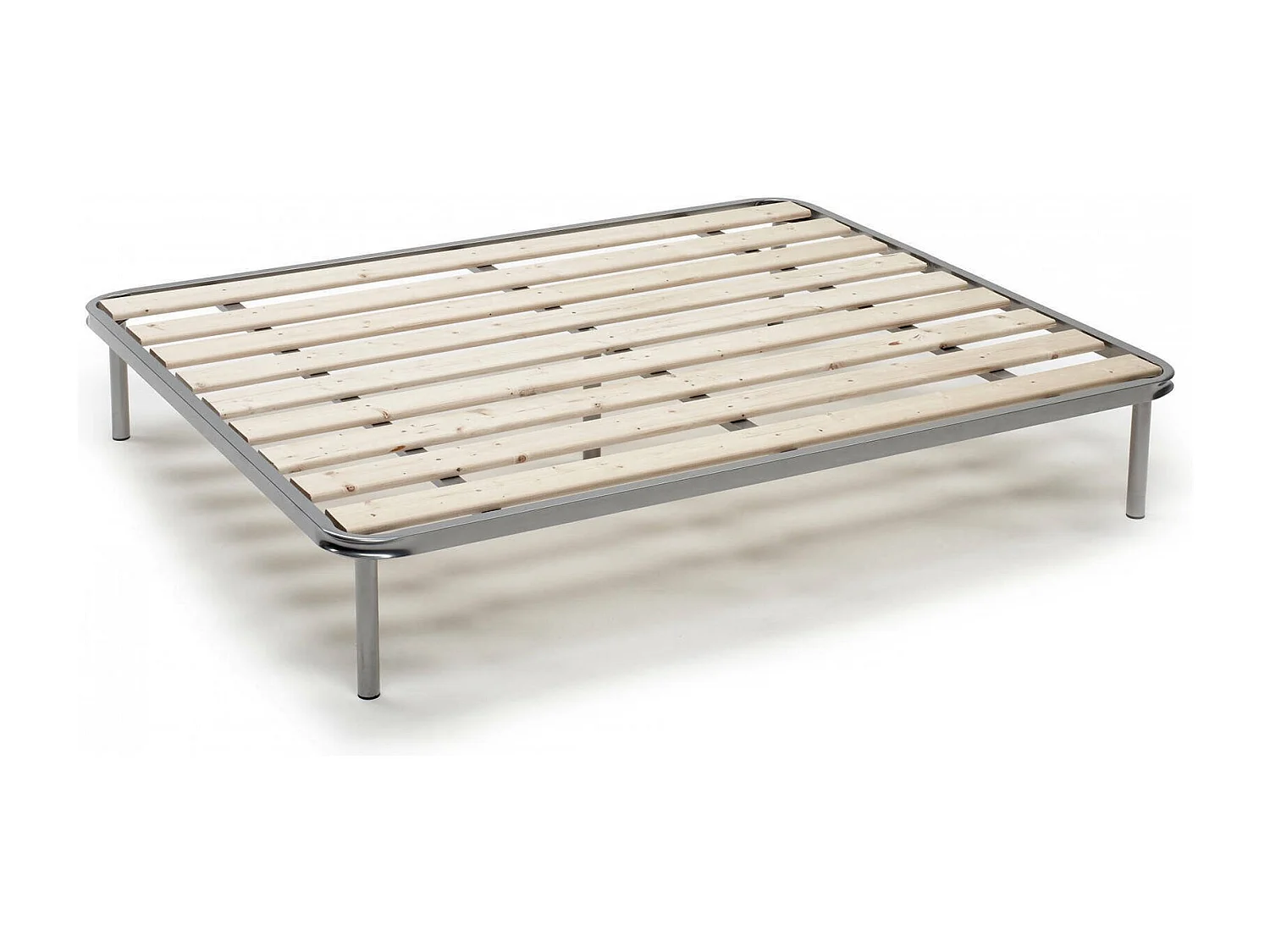 Talamo Italia Bedframe Anastasia 190x120 cm Grijs. Half-tweepersoons, draaggewicht 100 kg, poothoogte 31 cm. Made in Italy.