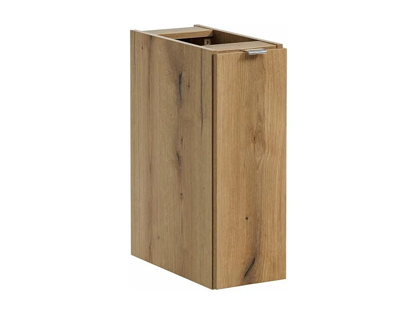 Badkamer opbergmeubel VANO – 1 deur – Eikenkleur – B20 × D57 × H39 cm – Hangend