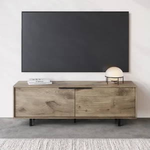 Alberto | Tv-meubel 150cm met 2 klepdeuren in eikenlook Alberto | Tv-meubel 150cm met 2 klepdeuren in eikenlook