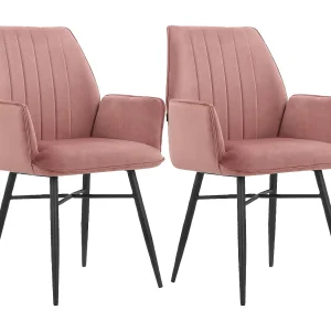 Anzo Eetkamerstoel 2pk Roze Anzo Eetkamerstoel 2pk Roze