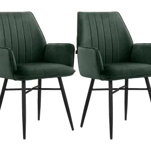 Anzo Eetkamerstoel 2pk Donkergroen Anzo Eetkamerstoel 2pk Donkergroen