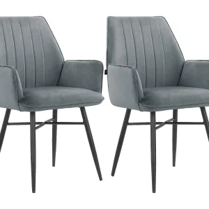 Anzo Eetkamerstoel 2pk Grijs Anzo Eetkamerstoel 2pk Grijs