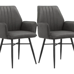 Anzo Eetkamerstoel 2pk Antraciet Anzo Eetkamerstoel 2pk Antraciet