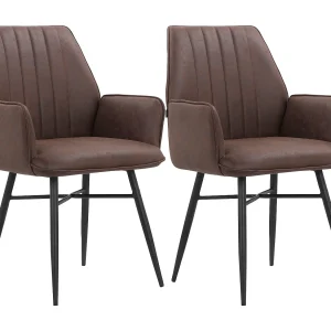 Anzo Eetkamerstoel 2pk Bruin Anzo Eetkamerstoel 2pk Bruin