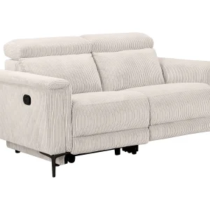 2Seater Sofa met 1 handmatige relaxfauteuil in stof crème 2Seater Sofa met 1 handmatige relaxfauteuil in stof crème