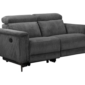 2Seater Sofa met 1 handmatige relaxfauteuil in corduroy antraciet 2Seater Sofa met 1 handmatige relaxfauteuil in corduroy antraciet