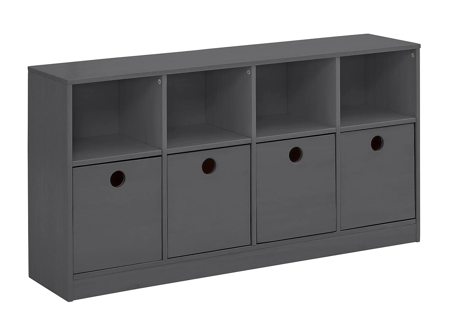 Boekenkast 4 Laden Grijs
