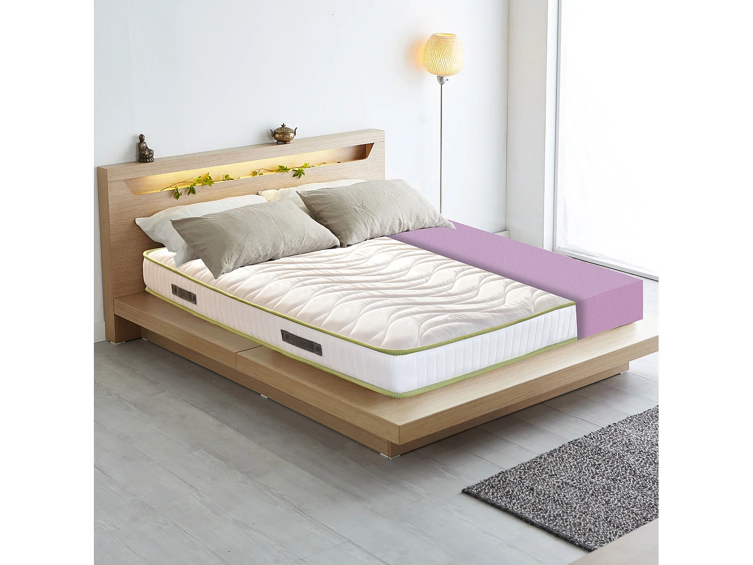Art Matras H12, met AirPur® monoblok, orthopedisch waterfoam van polyurethaan, met hoogwaardig anti-huisstofmijtweefsel, tweepersoons 165x200