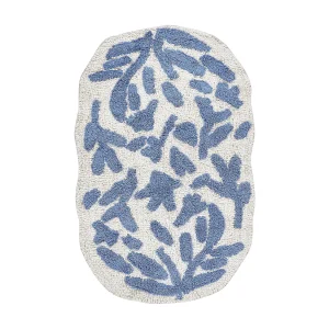 Badmat katoen blauw 60 x 90 cm DERIK Badmat katoen blauw 60 x 90 cm DERIK