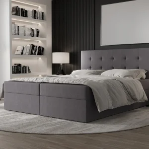 AX LIVING boxspringbed 140×200 met opbergruimte Dahlina grijs AX LIVING boxspringbed 140×200 met opbergruimte Dahlina grijs