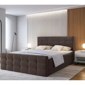 AX LIVING Boxspring met opbergruimte Argentaro 140×200 bruin