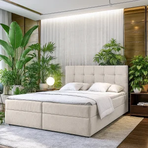 AX LIVING Boxspring met opbergruimte Geceteni 180×200 beige AX LIVING Boxspring met opbergruimte Geceteni 180×200 beige