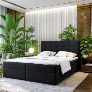 AX LIVING Boxspring met opbergruimte Geceteni 160×200 zwart AX LIVING Boxspring met opbergruimte Geceteni 160×200 zwart