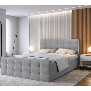 AX LIVING Boxspring met opbergruimte Argentaro 180×200 grijs