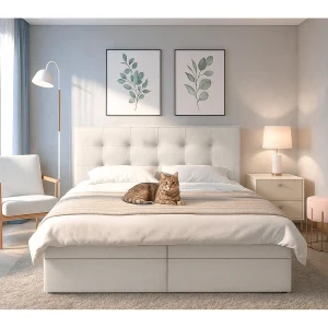 AX LIVING Boxspring met opbergruimte Belinai 140×200 beige AX LIVING Boxspring met opbergruimte Belinai 140×200 beige