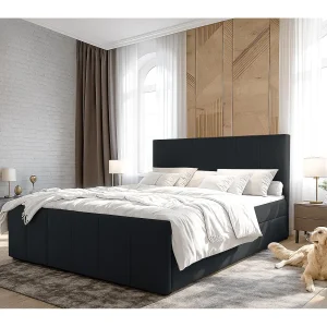 AX LIVING Boxspring met opbergruimte Levente 180×200 zwart AX LIVING Boxspring met opbergruimte Levente 180×200 zwart